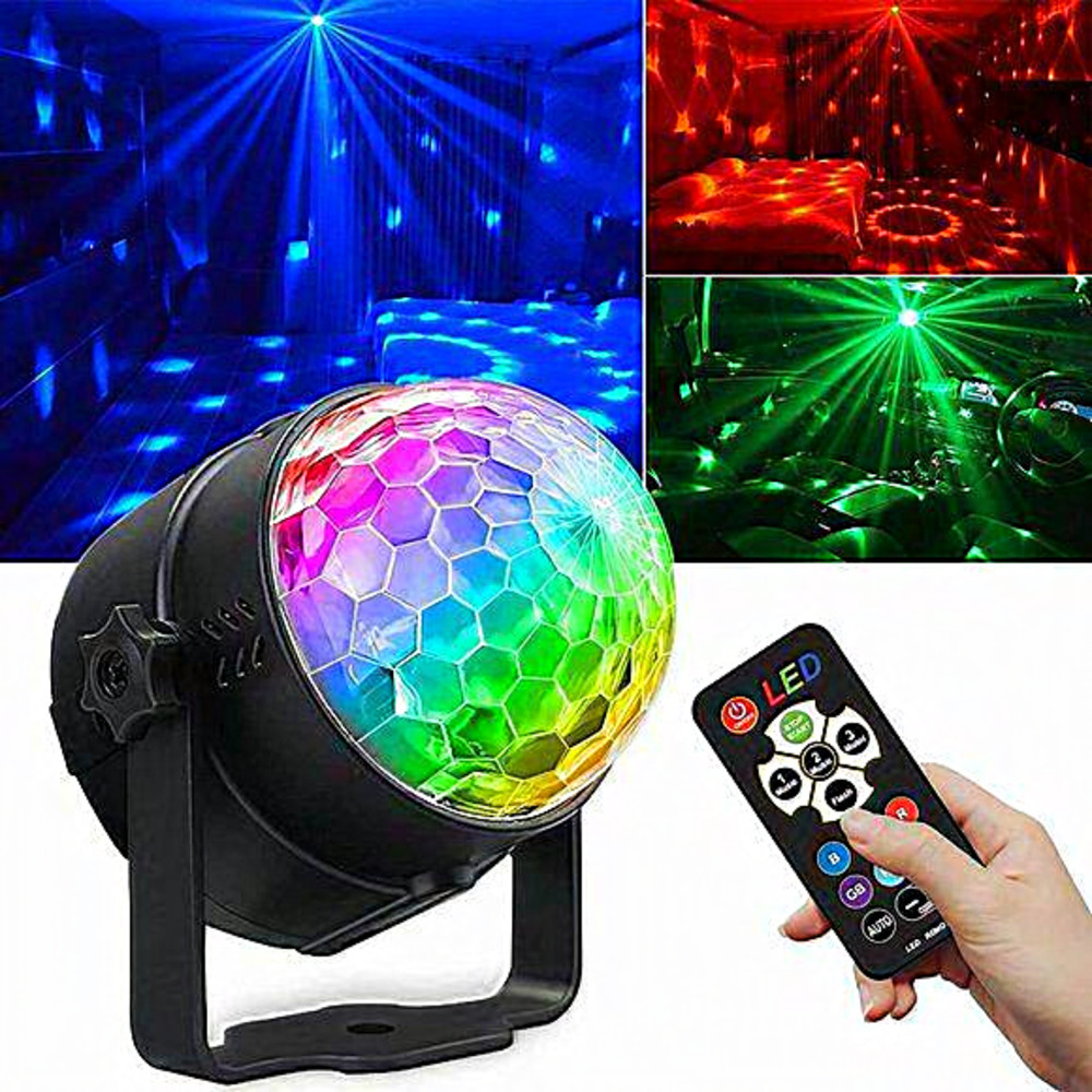 Disco Ball USB LED‎ Mini Sound Activated DJ Dance Stage Light Colorful Halloween